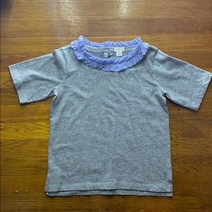 Gray collard shirt